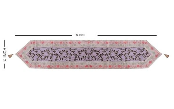 EZRA Silk Table Runner For Living Room (14X72 Inch) - Free Size, Silk, Pack Of 1